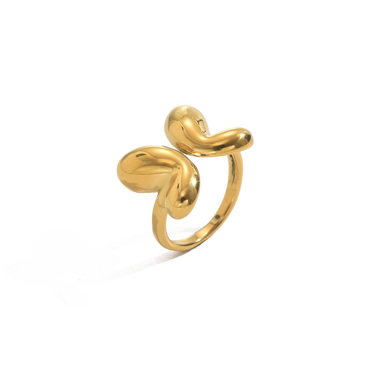 Lxalry Gold Butterfly Ring For Women - 18K Gold Plated Stainless Steel Non-Adjustable Statement Jewelry, Waterproof, Hypoallergenic, Tarnish-Free Fashion Gift, Trending TikTok Ring