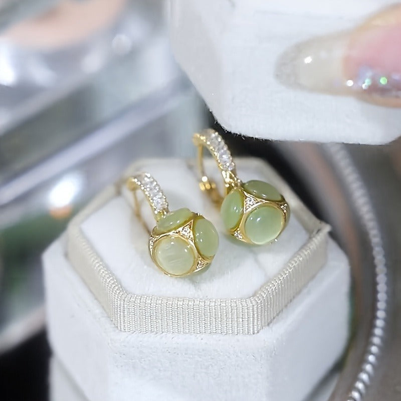 1 Set Of 2 Elegant Women's Ball Pendant Earrings - Allergy-proof Studs, Fashionable Elegant Luxury Design, The Perfect Lady Gift.