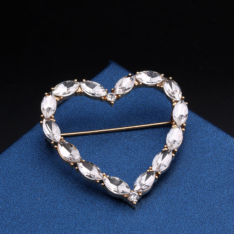 Korean Version Of Heart-shaped Brooch