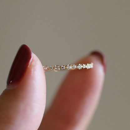 Women's Simple And Versatile Zircon Ring Exquisite Twin Elegant