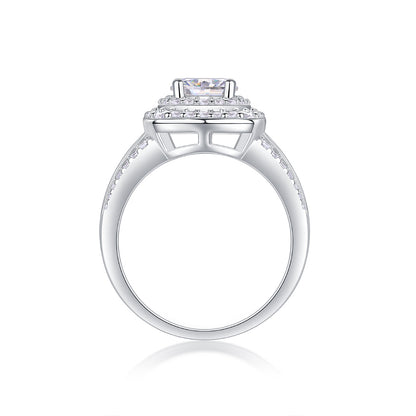 Starry Sky Crown - A Fashionable Jewelry Ring Set With 1-carat Moissan Diamond S925 Sterling Silver And Platinum-plated Diamond