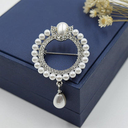 2PCS Korean Version Luxury Anti Glare Buckle Flower Chest Flower Pin