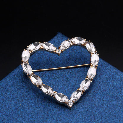 Korean Version Of Heart-shaped Brooch