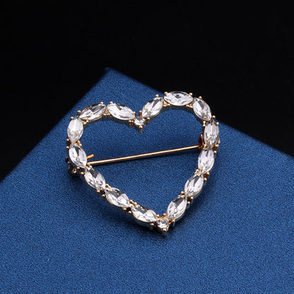 Korean Version Of Heart-shaped Brooch